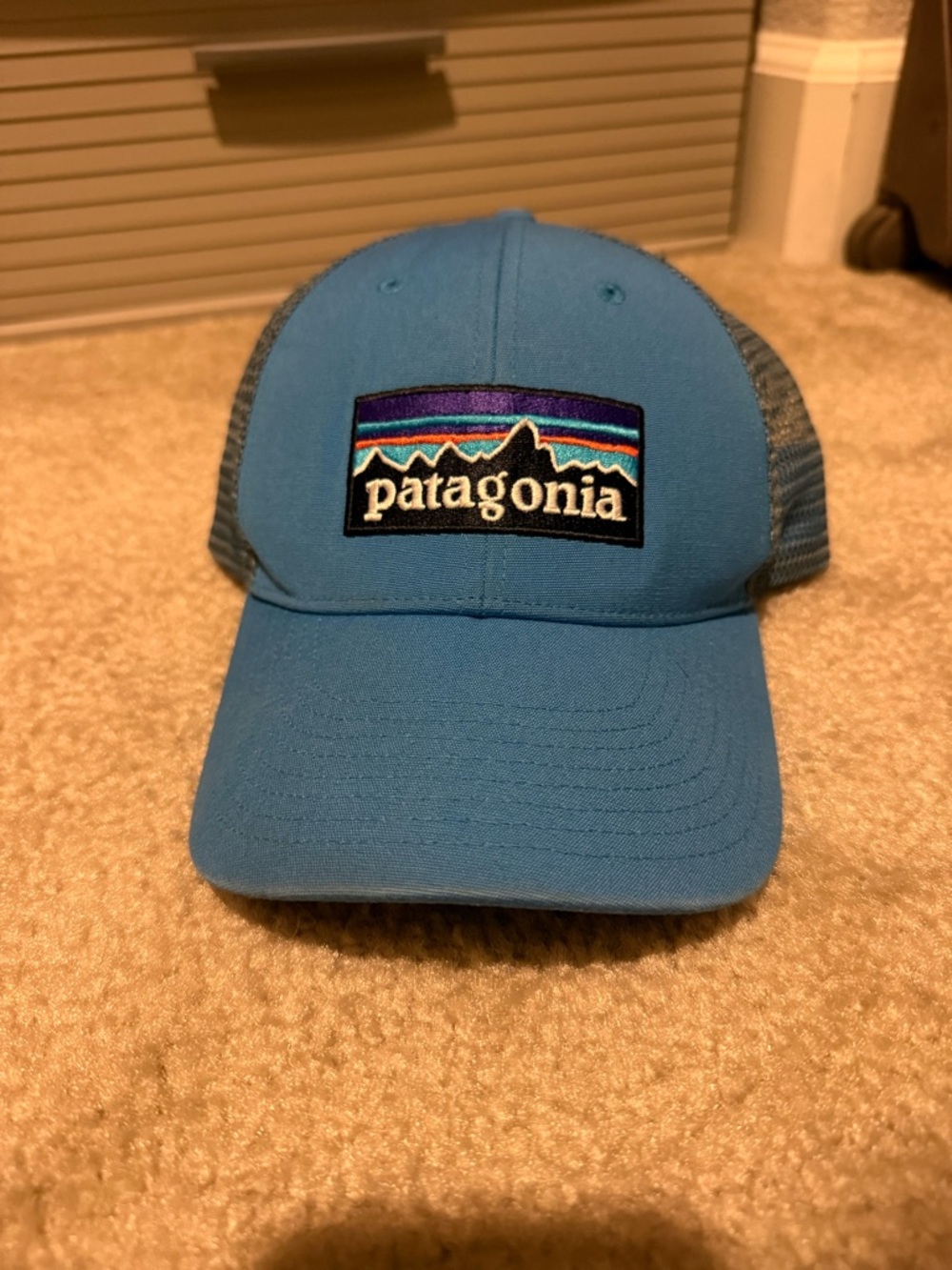 Patagonia Teal Front with Gray Mesh Logo Cap